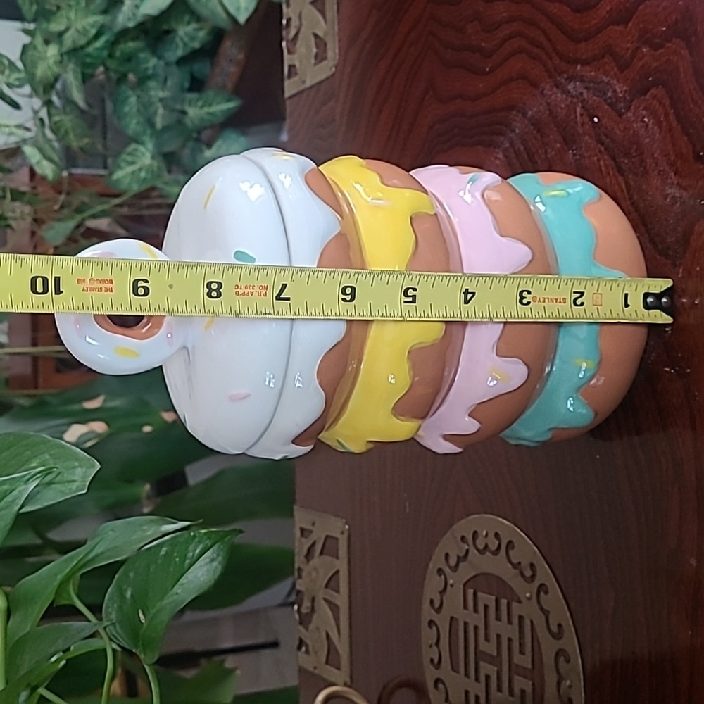 Colorful Donut Stack Ceramic Jar - Picture 6 of 7